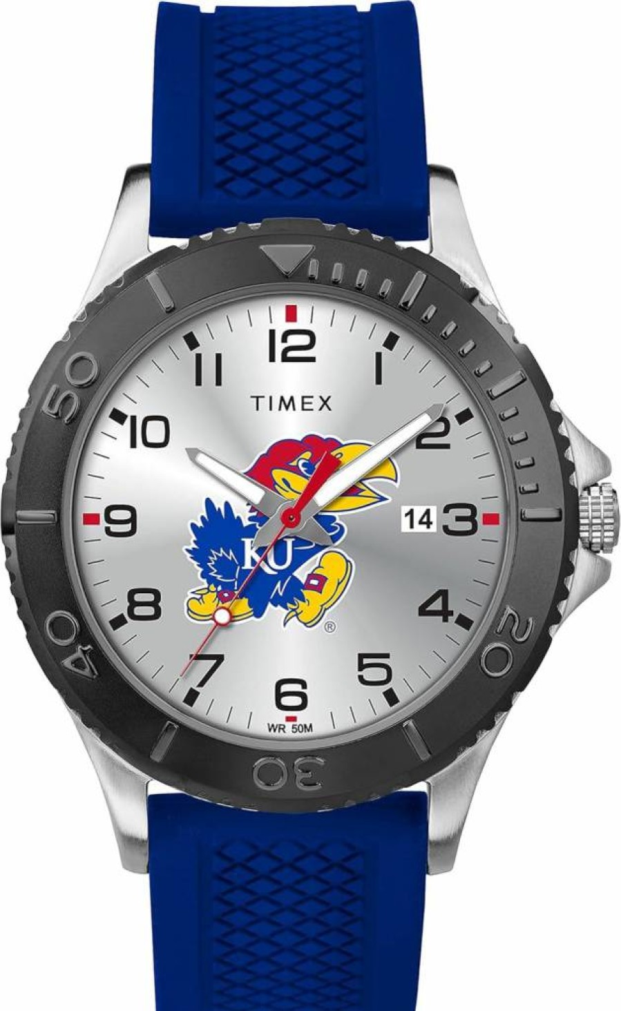 Timex Tribute Men's 42mm Kansas Jayhawks Royal Blue Silicone Strap Watch