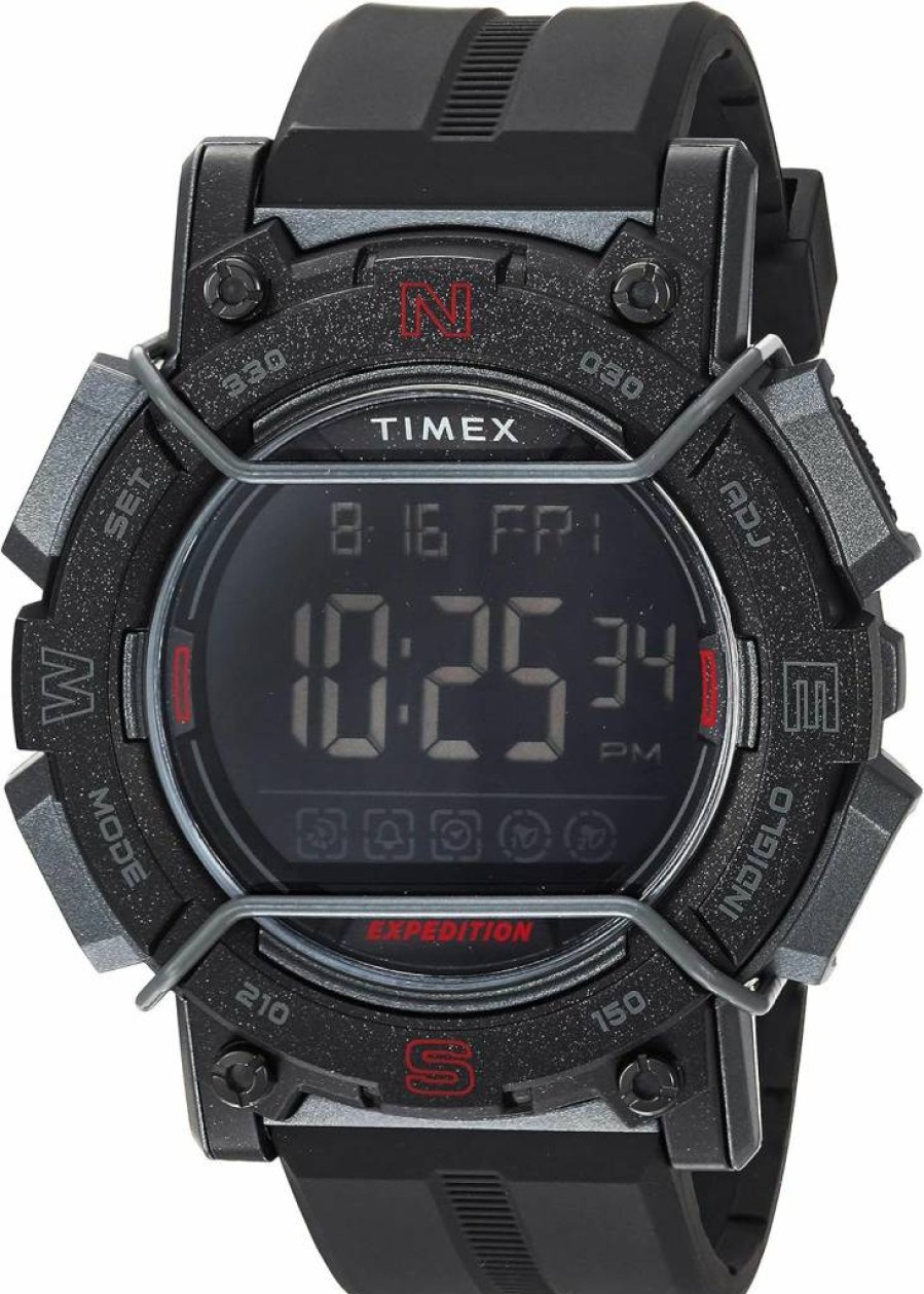 Timex Expedition Digital World Time Watch 47mm with Cat Design
