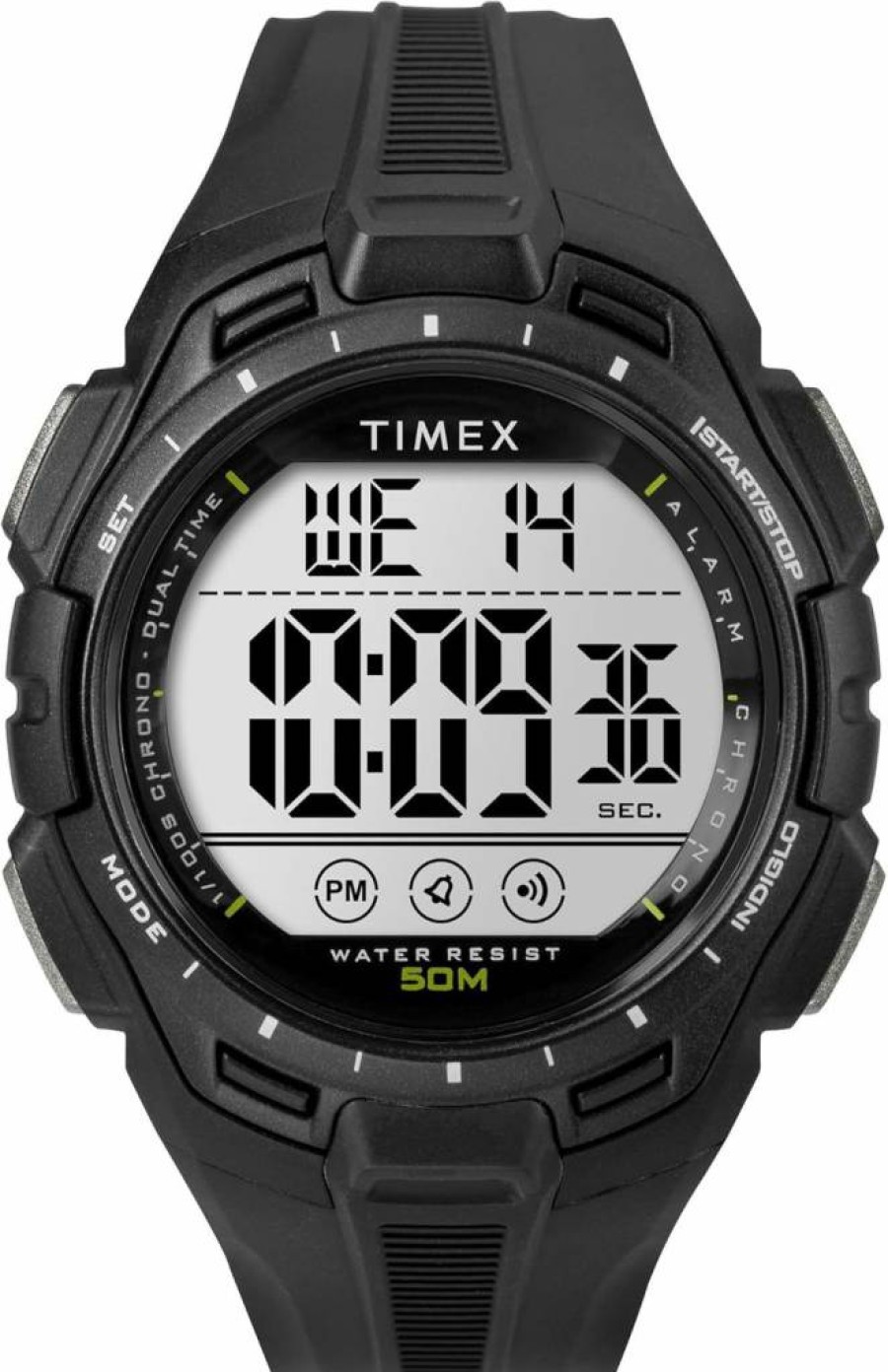 Timex Unisex Digital Watch 43mm - Water-Resistant Casual Sport Watch with Alarm & Chronograph