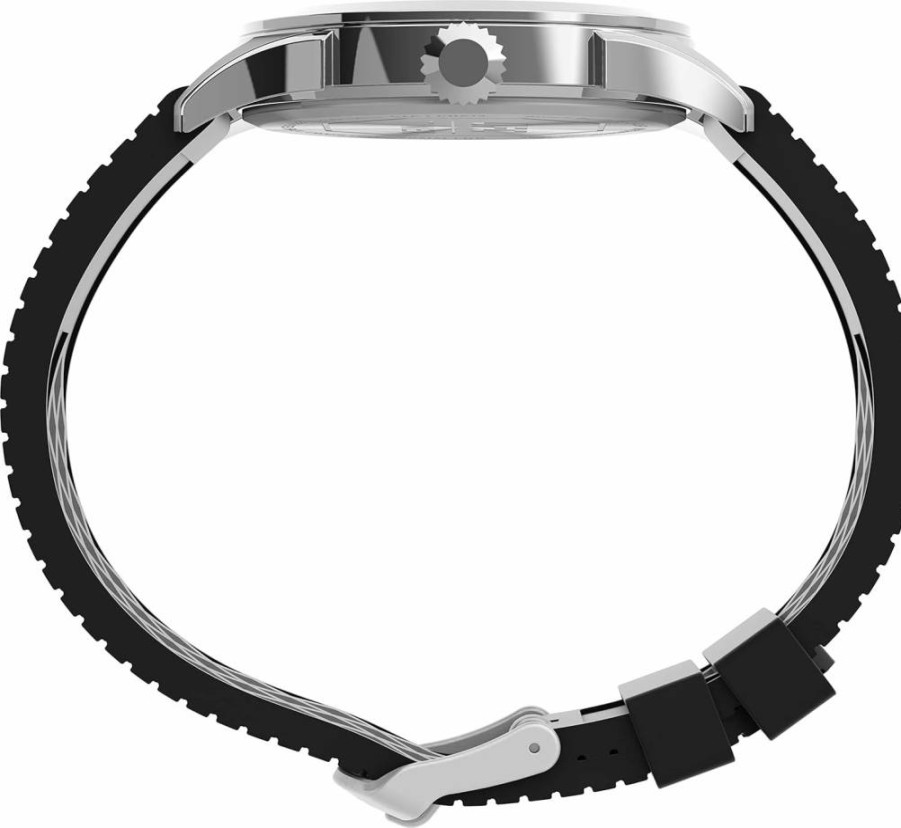 Timex UFC Men's Athena 42mm Stainless Steel Watch with Leather Strap