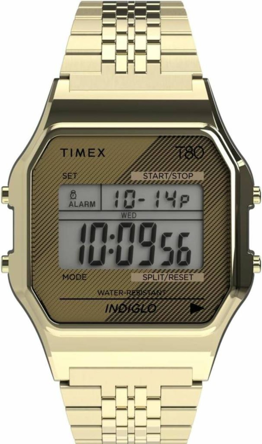 Timex T80 34mm Stainless Steel Watch - Classic Digital Timepiece for Men & Women