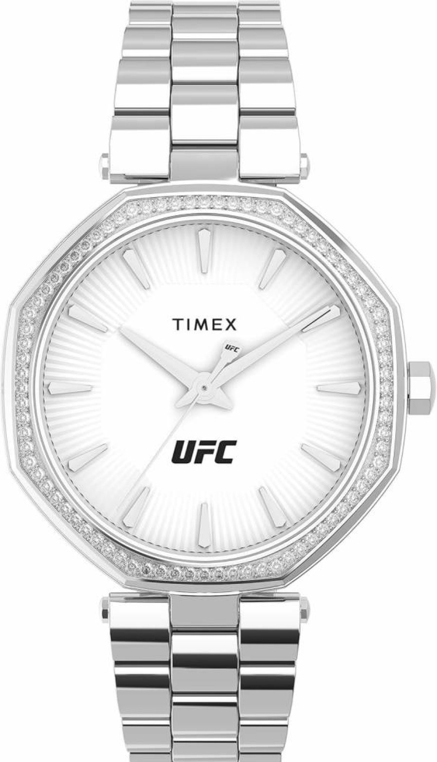 Timex UFC Women's 36mm Jewel Stainless Steel Watch with Leather Strap