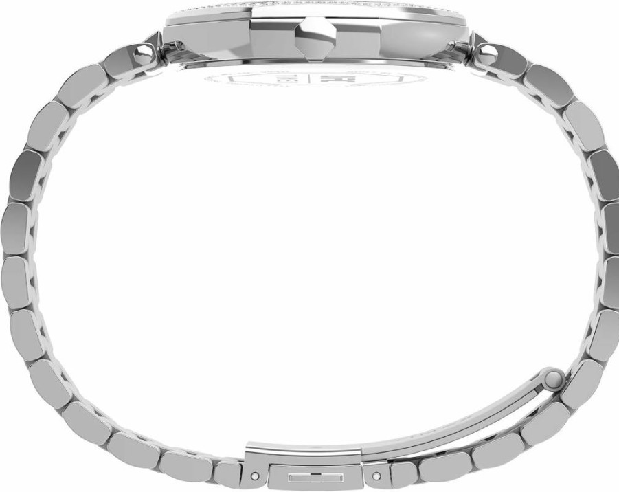 Timex UFC Women's 36mm Jewel Stainless Steel Watch with Leather Strap