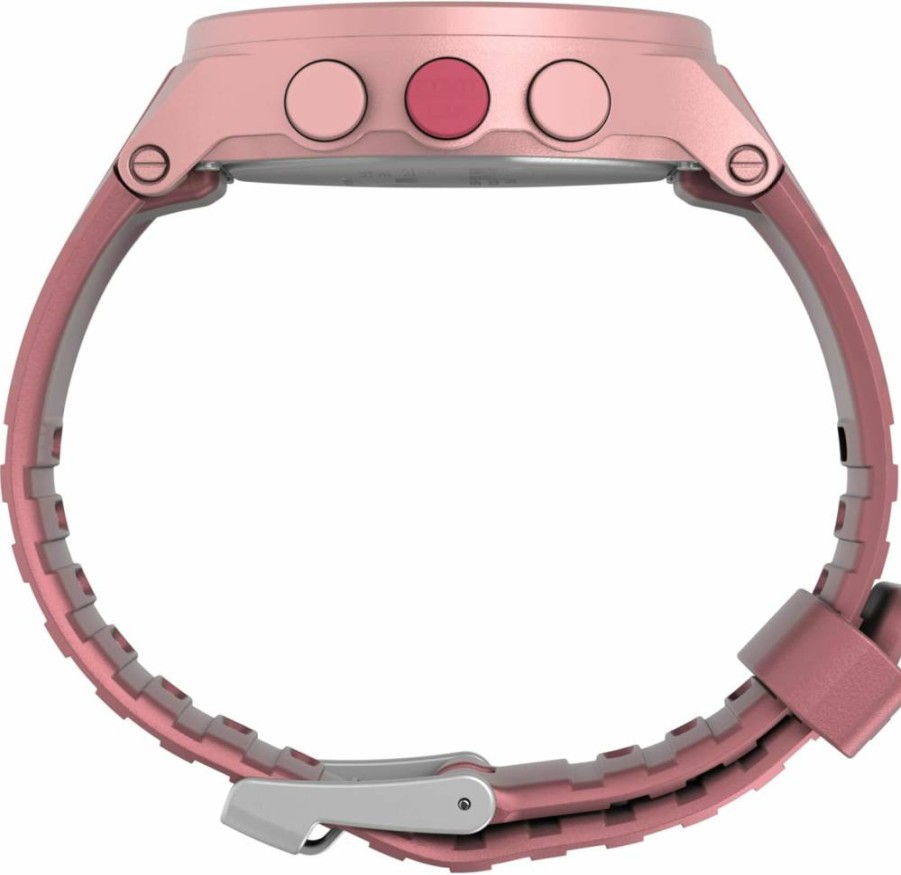 Timex Ironman Triathlon T200 Digital Sports Watch - 42mm Pink Case with Pink Strap, Unisex Design