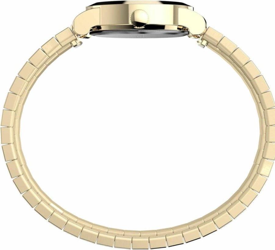 Timex Women's Cavatina Gold-Tone Watch with Pearl Dial - Stylish & Elegant Wristwatch