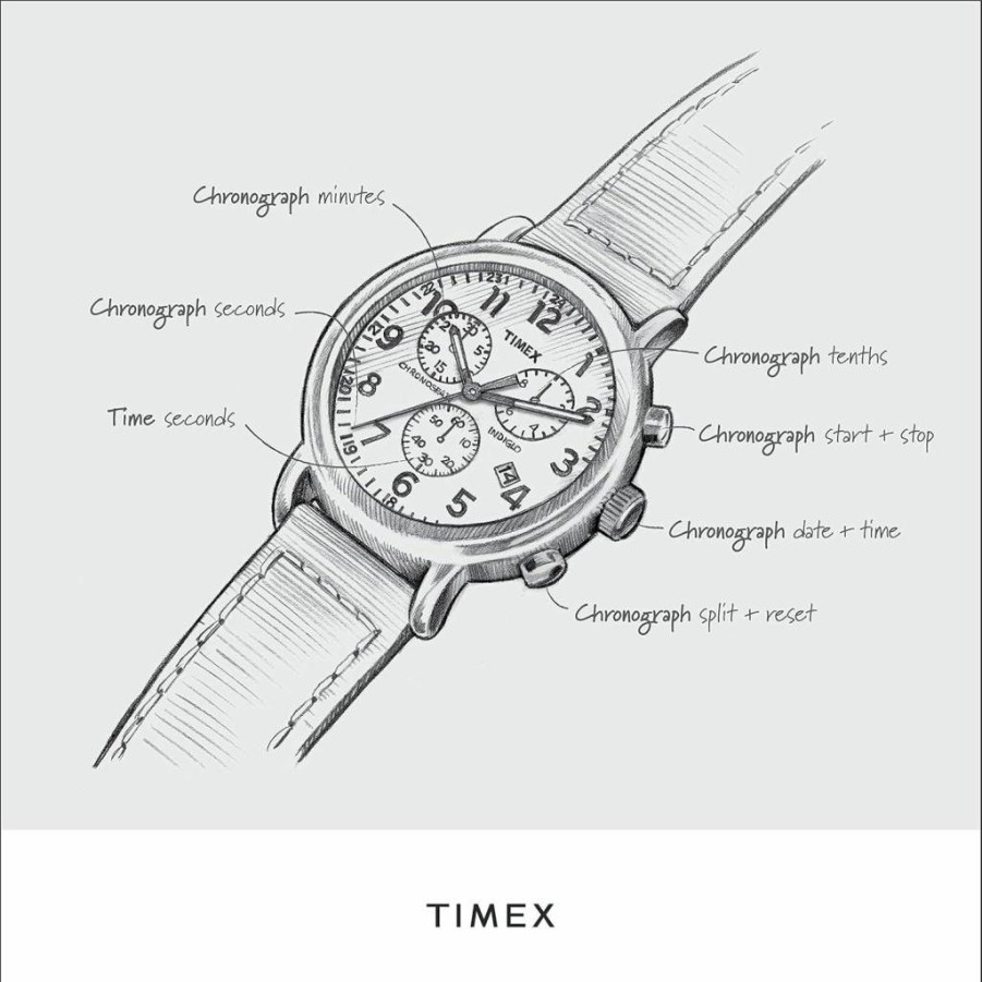 Timex Tribute Men's Collegiate Weekender 40mm Chronograph Quartz Watch with Leather Strap