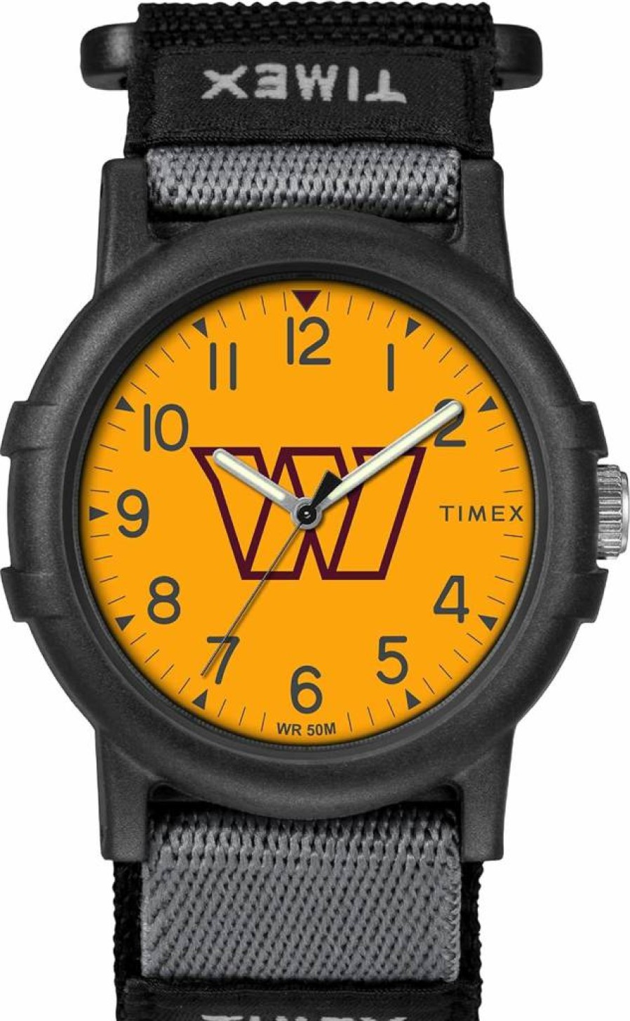 Timex NFL Washington Commanders Unisex 38mm Black Fabric Strap Watch