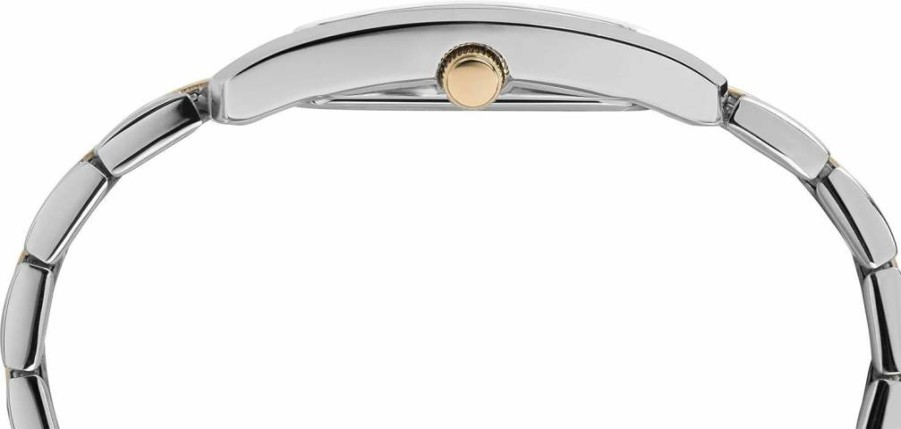 Timex Men's 33mm Stainless Steel Dress Watch with Genuine Diamond – Classic Analog Bracelet Watch for Men