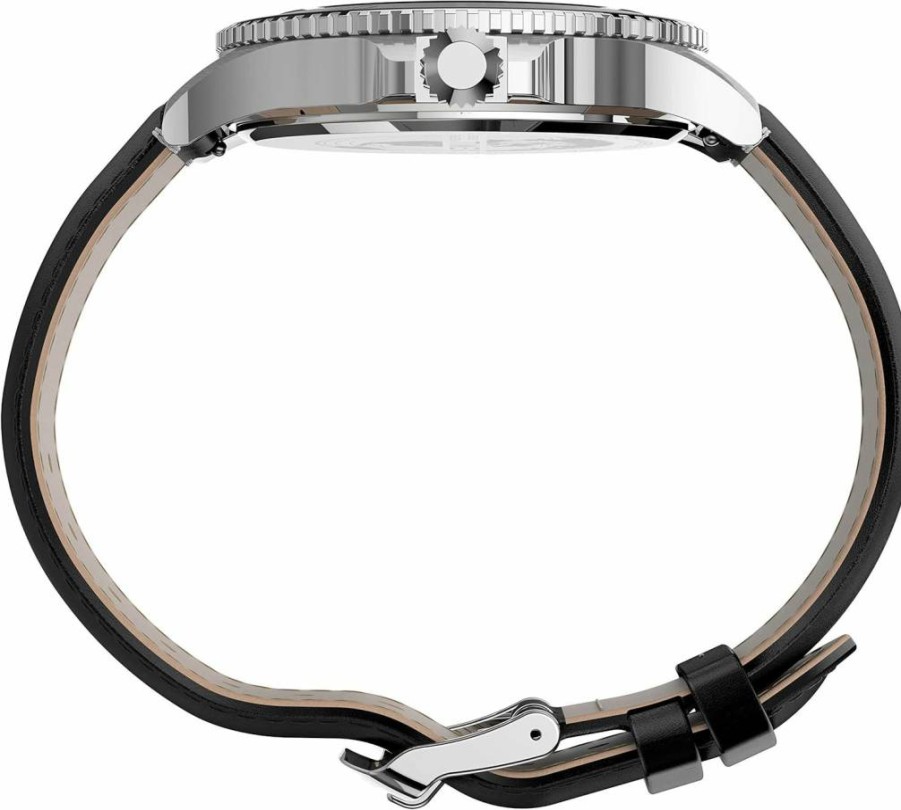 Timex Men's Harborside 43mm Multifunction Stainless Steel Watch with Date and Alarm