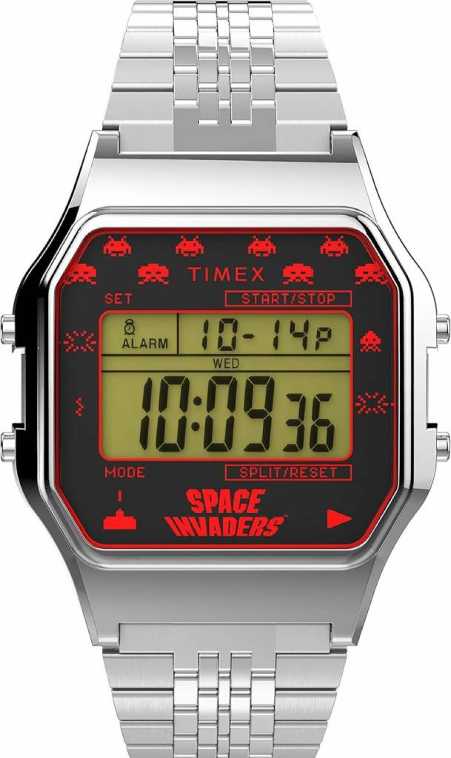 Timex T80 Space Invaders 34mm Retro Digital Watch - Vintage Gaming Collection