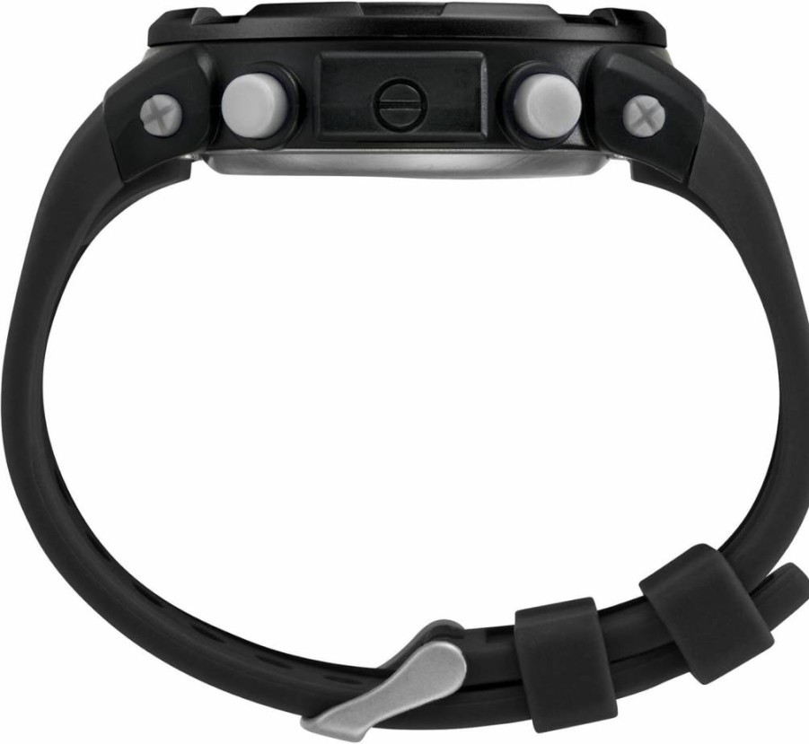 Timex Men's Black Digital Watch 50mm Case with Black Strap - Water-Resistant Sports Watch