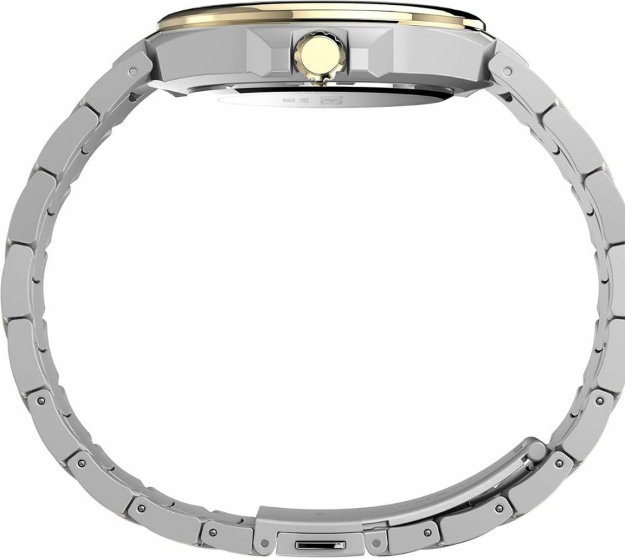 Timex Men's Solar-Powered Premium Dress Watch 44mm Stainless Steel