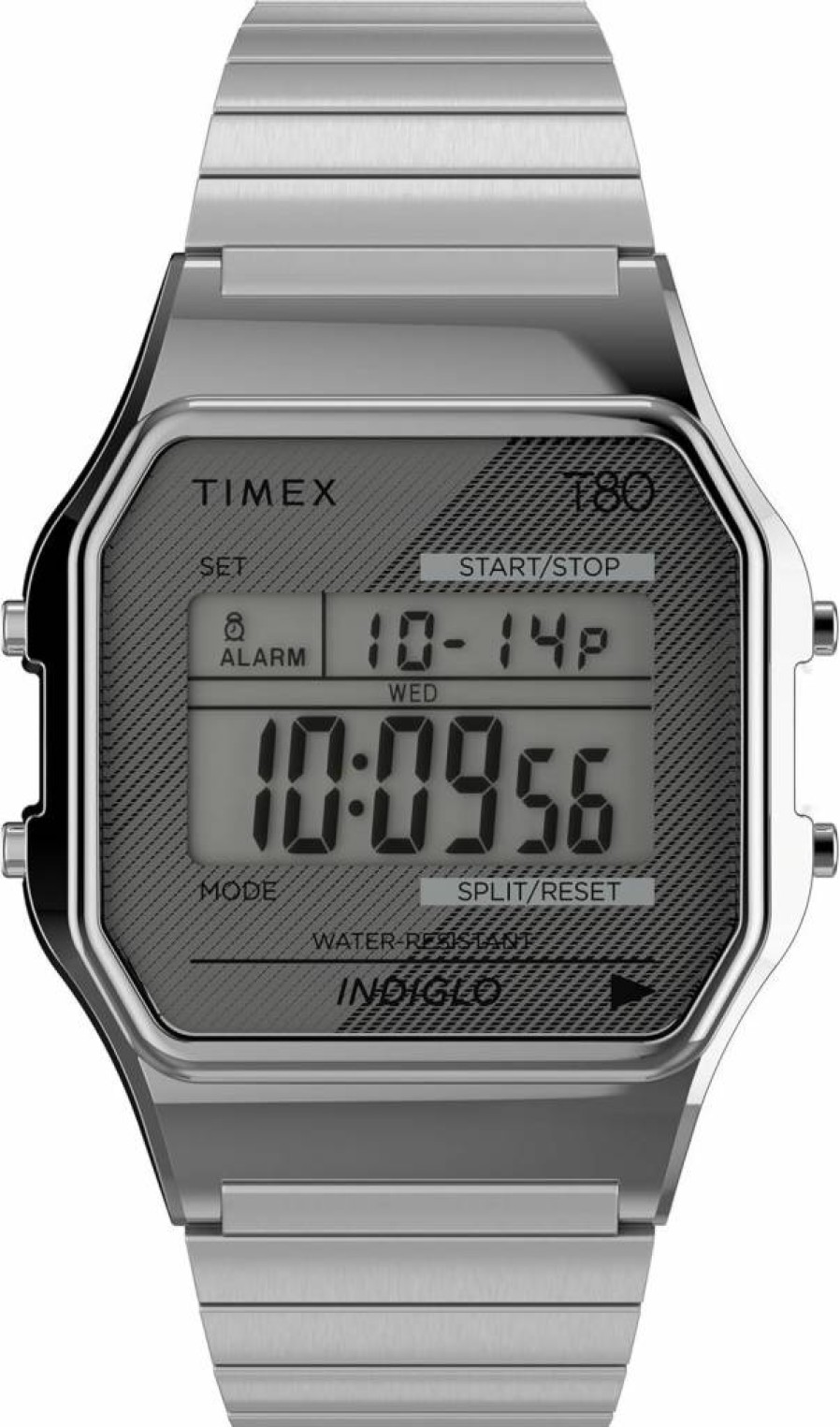 Timex T80 Digital Watch 34mm Vintage Style Unisex Casual Wristwatch