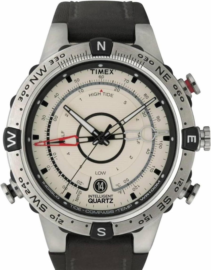 Timex Men's Tide-Temp-Compass Watch with Intelligent Quartz Movement and Silicone Strap