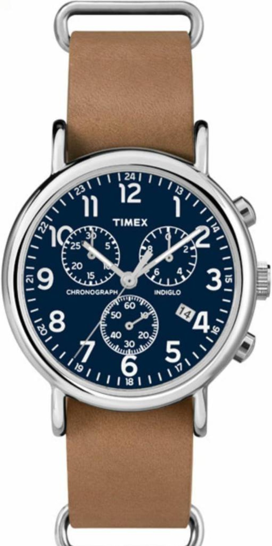 Timex Weekender Chrono Tan Leather Strap Unisex Watch - TW2P62300