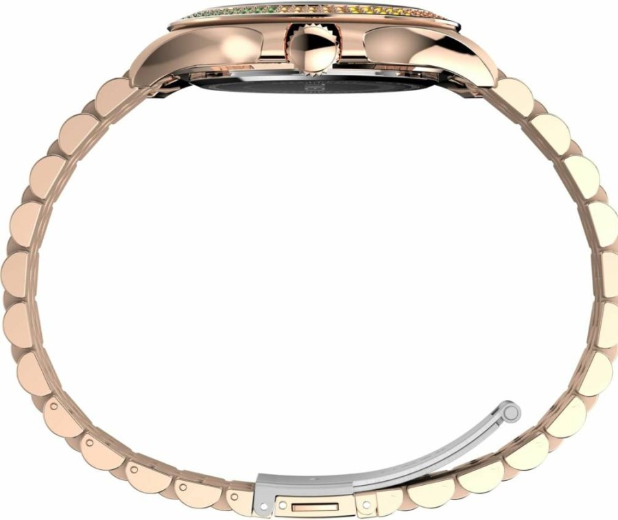 Timex Kaia 40mm Women's Watch with Baguette Crystal Markers, Modern Design, 50M Water Resistant Analog Watch for Women