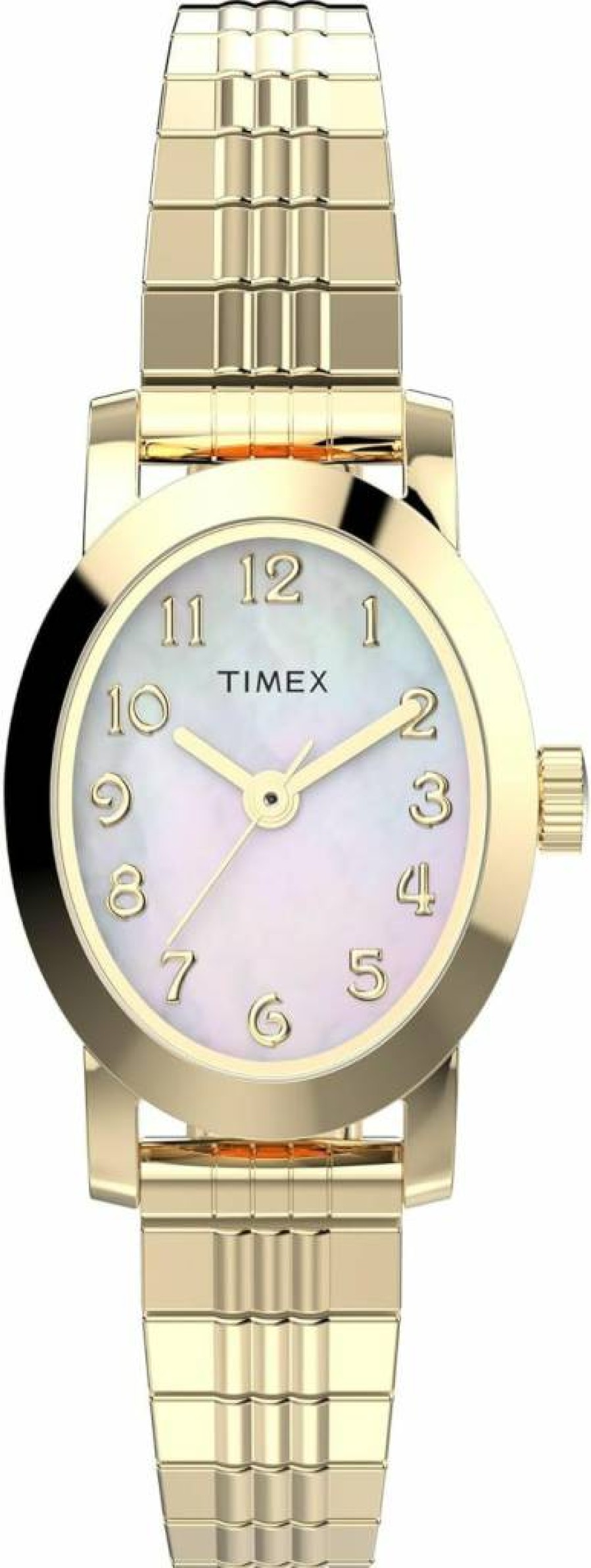 Timex Women's Cavatina Gold-Tone Watch with Pearl Dial - Stylish & Elegant Wristwatch
