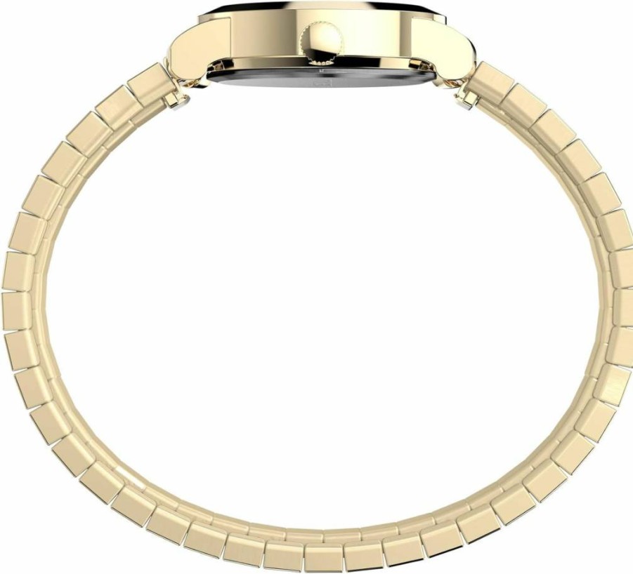 Timex Women's Cavatina Gold-Tone Watch with Pearl Dial - Stylish & Elegant Wristwatch