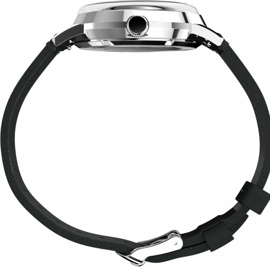 Timex Men's Marlin 40mm Stainless Steel Casual Watch with Leather Strap
