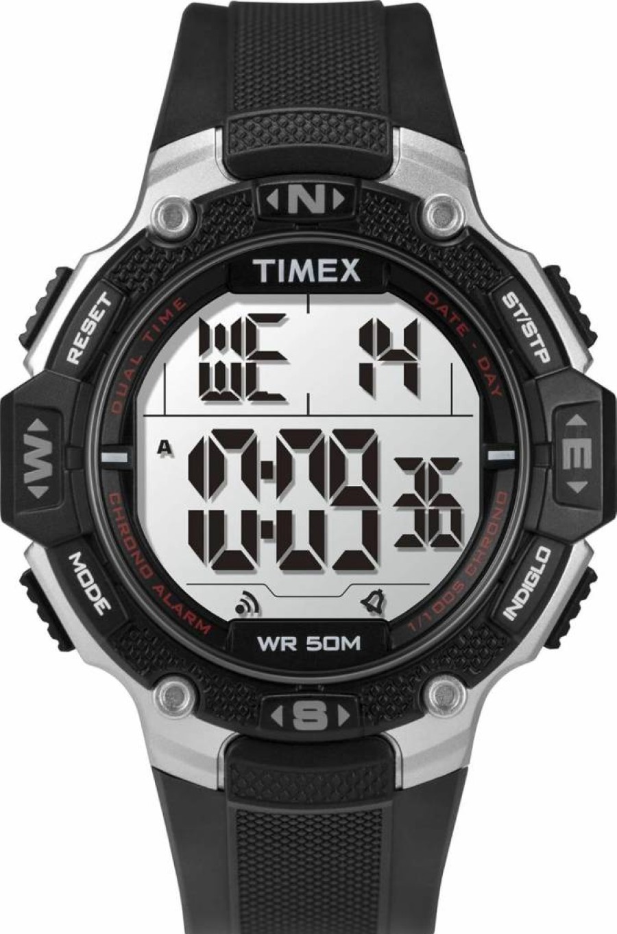 Timex Men's Digital Rugged 46mm Sports Watch with Durable Resin Strap