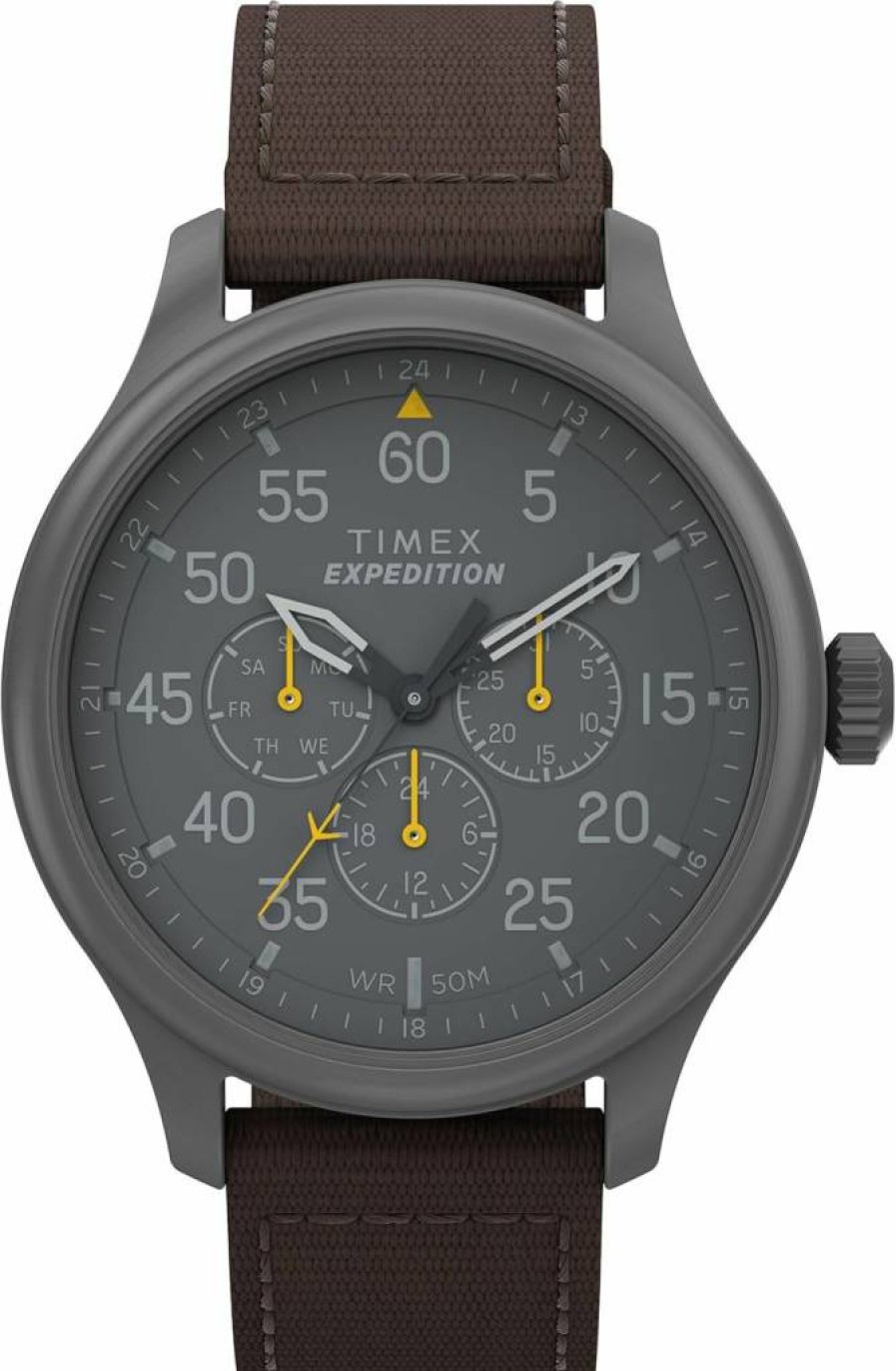 Timex Expedition Field Chronograph 43mm Men's Watch with Indiglo Backlight, Adjustable Strap, 100M Water Resistance for Outdoor Activities