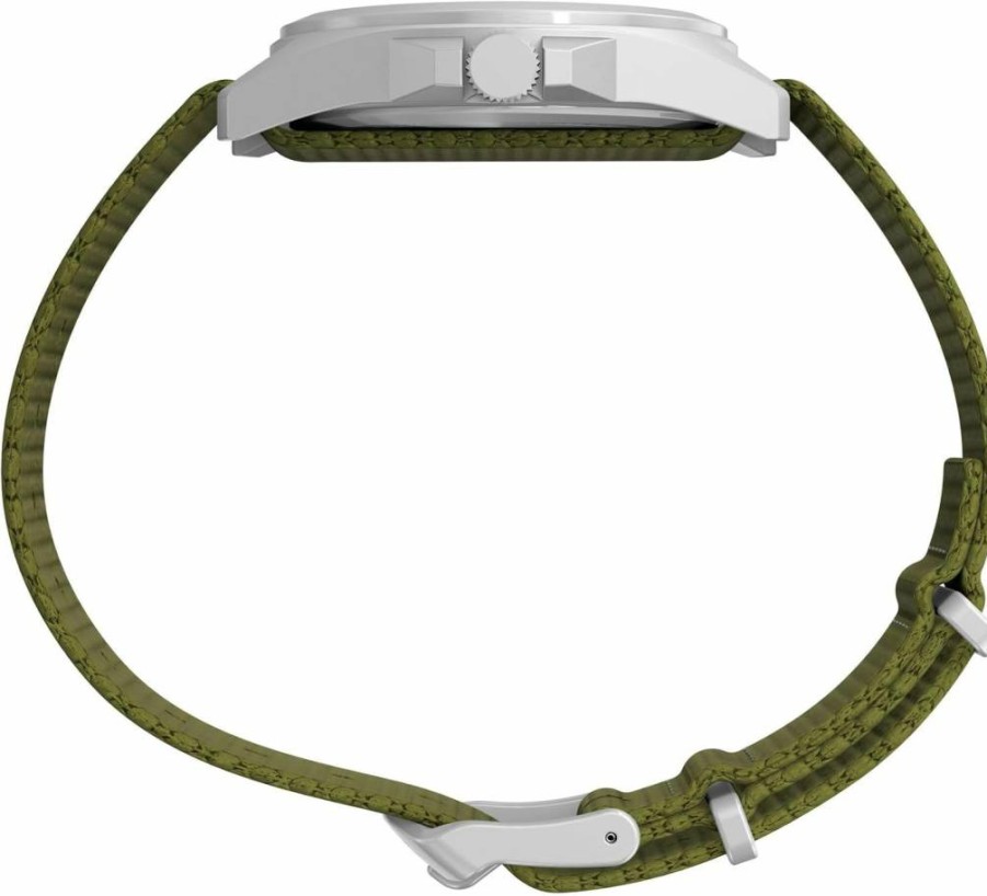 Timex Expedition Unisex 36mm Field Watch with Green Strap and Silver-Tone Case