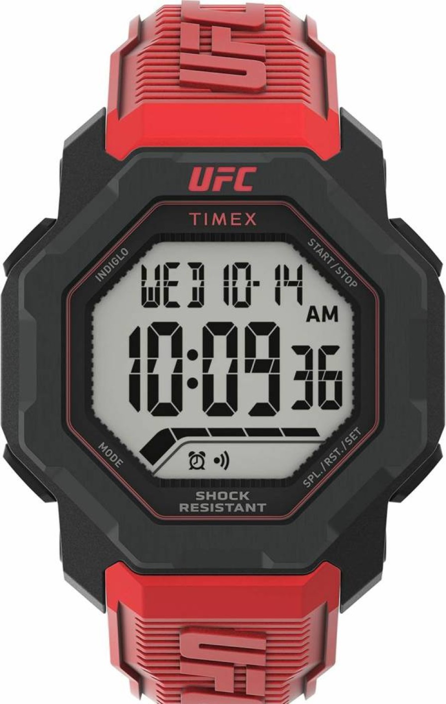Timex UFC Men's Knockout 48mm Stainless Steel Sports Watch with Digital Display
