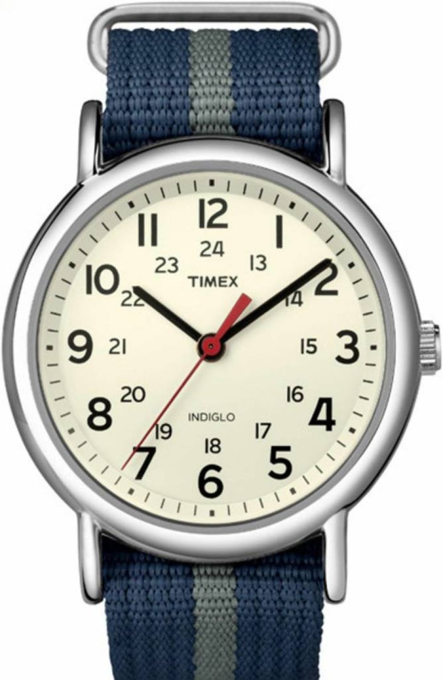 Timex Weekender 38mm Unisex Watch with Indiglo Backlight, Adjustable Nylon Strap, 24-Hour Display | Durable Analog Casual Timepiece