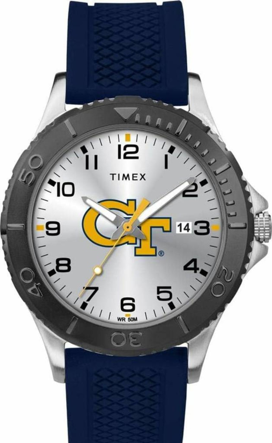 Timex Tribute Men's 42mm Georgia Tech Yellow Jackets Navy Silicone Strap Watch