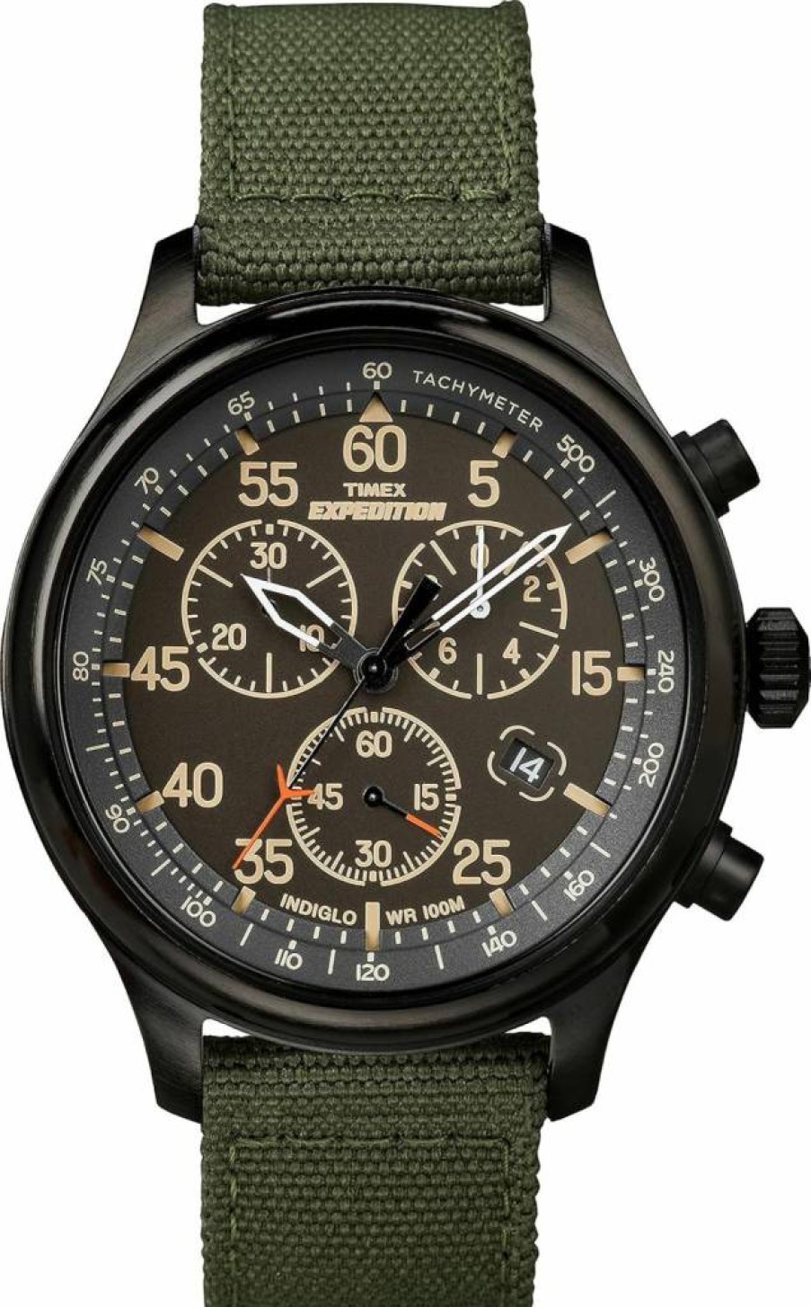 Timex Men's Expedition Field Chronograph 43mm Stainless Steel Watch with Date Function