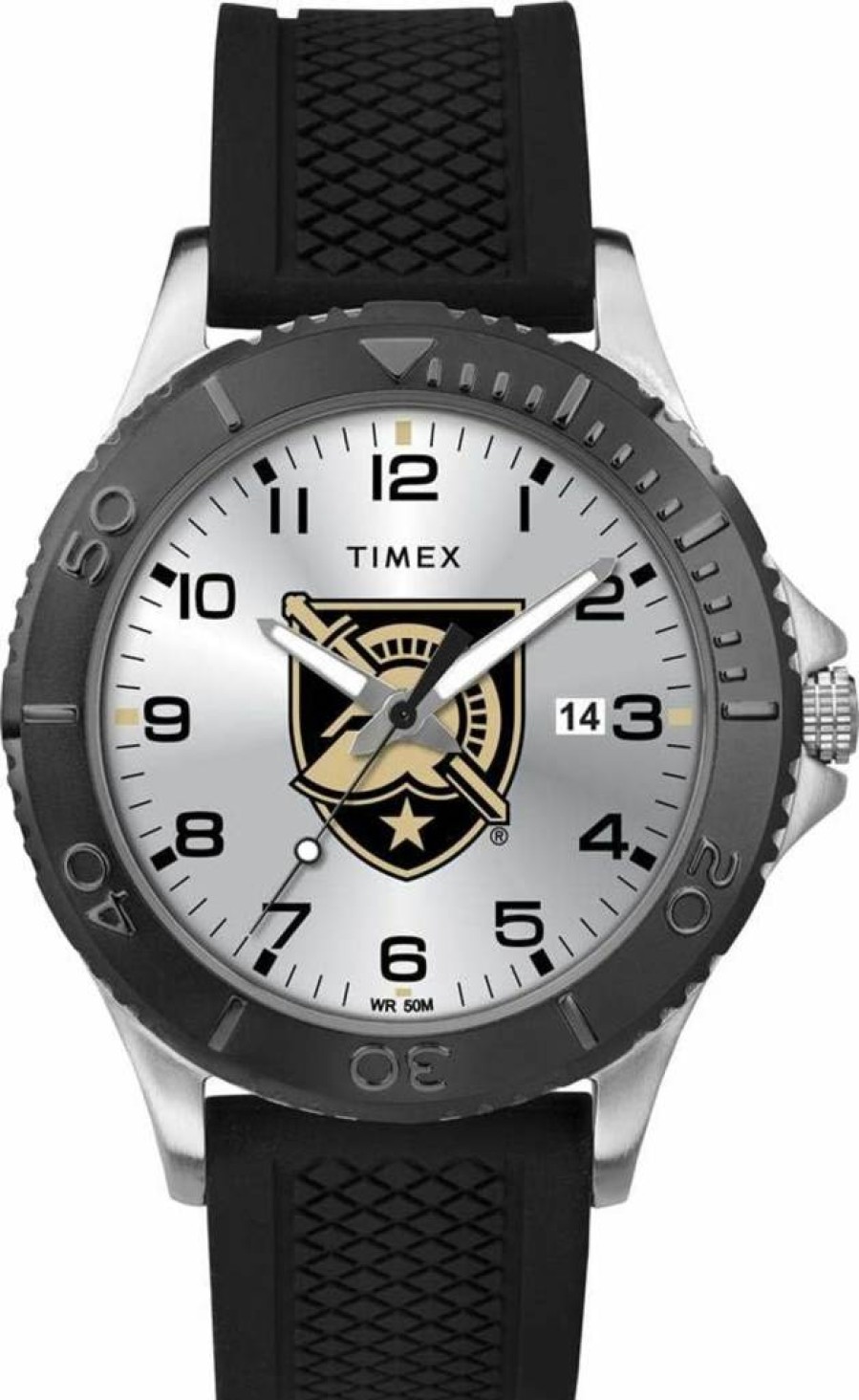 Timex Tribute 42mm Men's Watch - Army Black Knights Edition with Black Silicone Strap