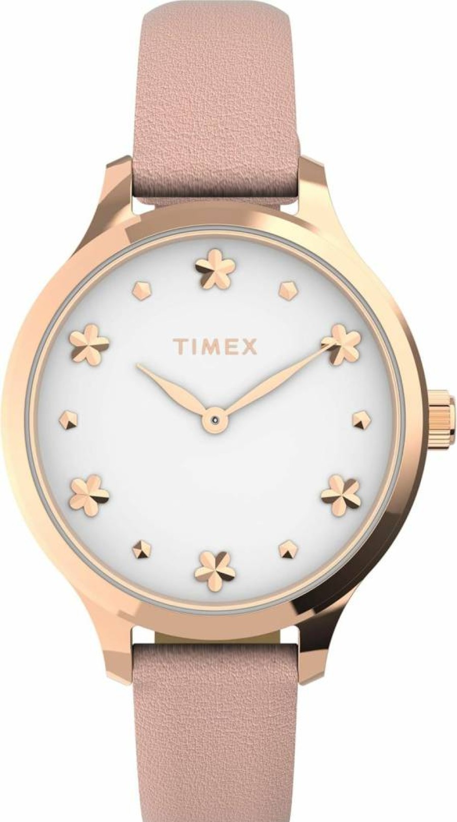 Timex Women's Peyton 36mm Stainless Steel Casual Watch with Leather Strap