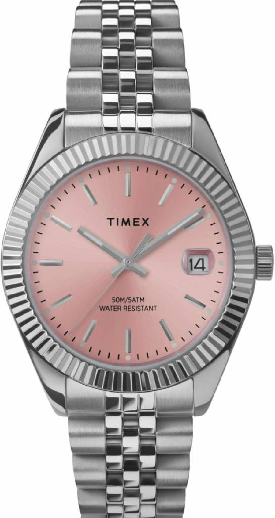Timex Women's Legacy 34mm Two-Tone Silver Dial Watch with Bracelet