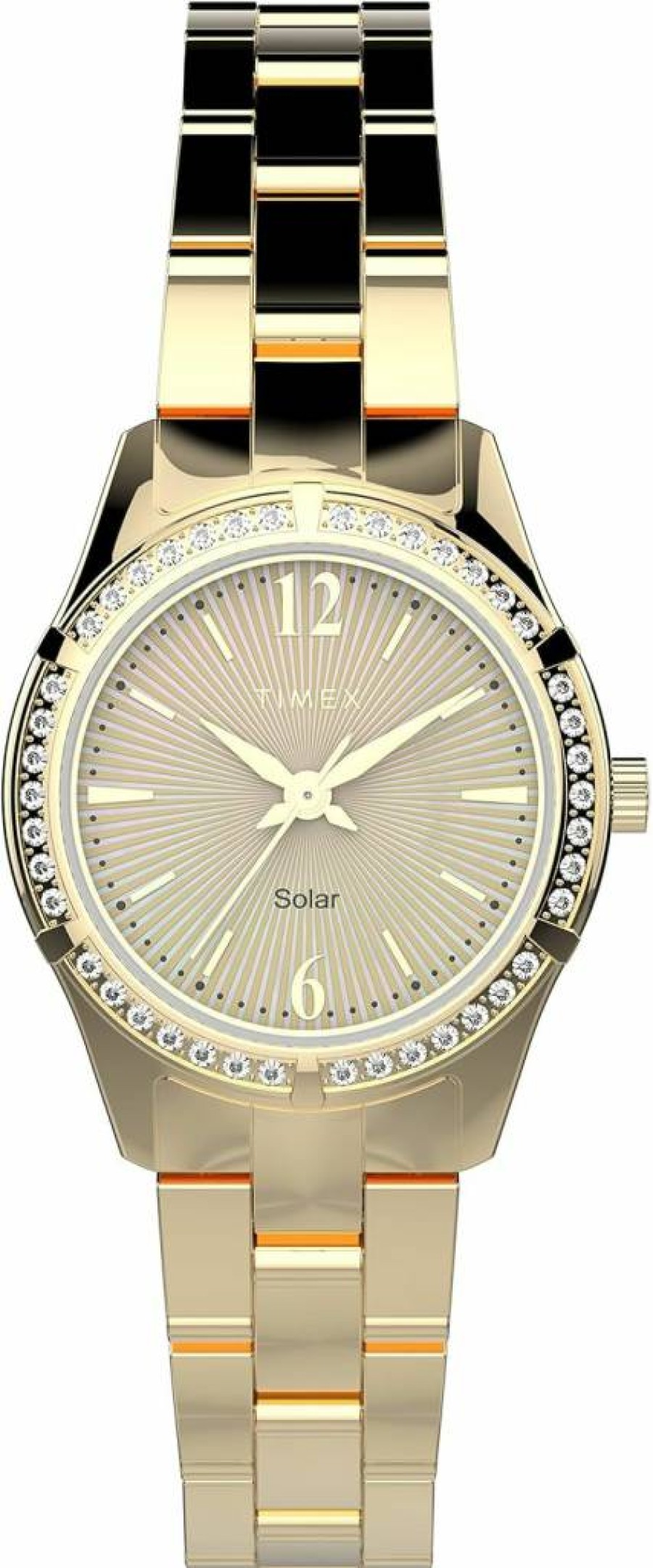 Timex Women's Solar-Powered Dress Watch - 28mm Stainless Steel Case, Elegant & Water-Resistant