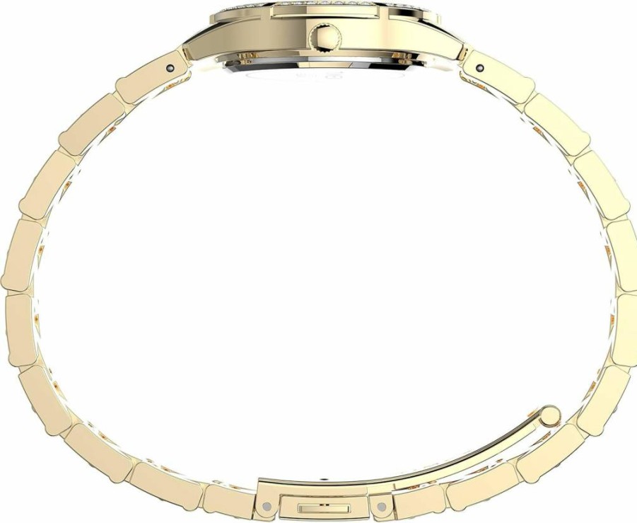 Timex Women's Solar-Powered Dress Watch - 28mm Stainless Steel Case, Elegant & Water-Resistant