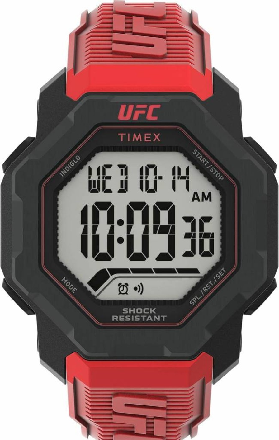 Timex UFC Men's Knockout 48mm Stainless Steel Watch with Silicone Strap