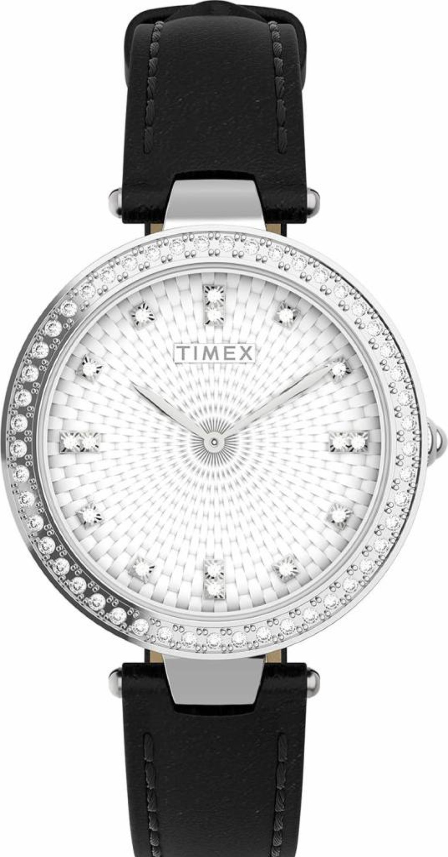 Timex Women's Adorn 32mm Stainless Steel Watch with Leather Strap - Stylish & Water-Resistant