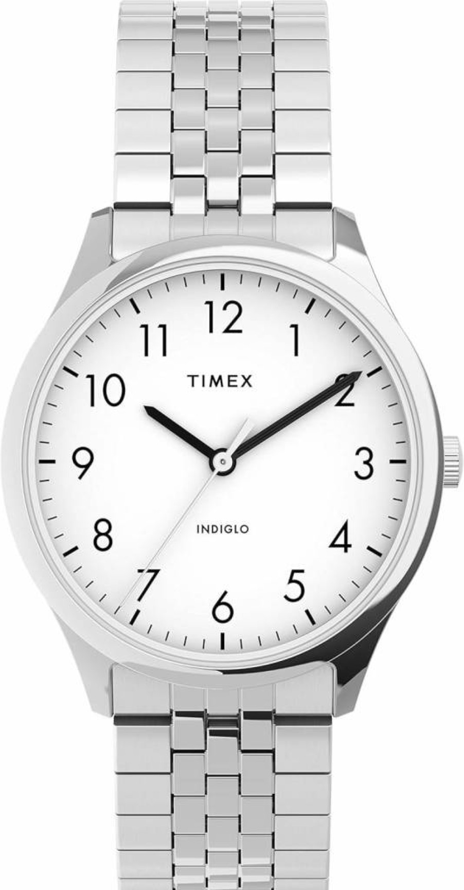 Timex Women's Modern Easy Reader 32mm Leather Strap Watch with Silver-Tone Case