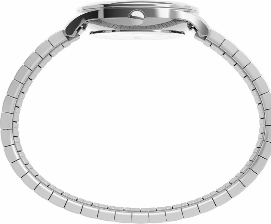 Timex Women's Modern Easy Reader 32mm Leather Strap Watch with Silver-Tone Case