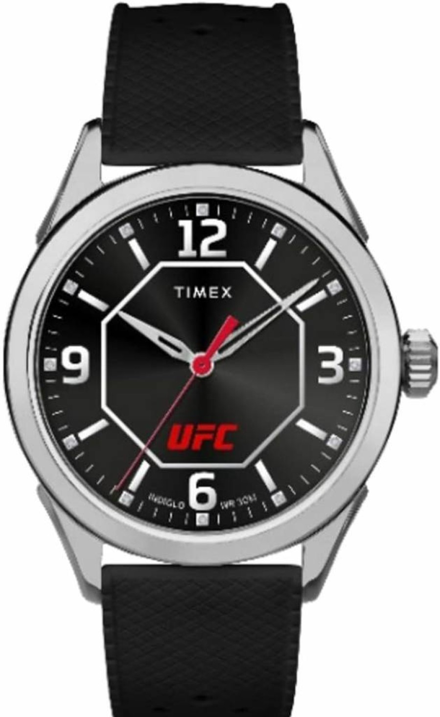 Timex UFC Men's 42mm Athena Stainless Steel Watch with Leather Strap