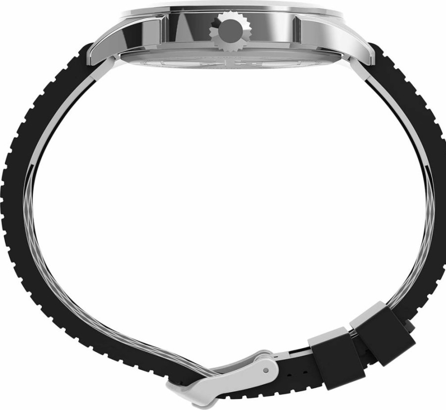 Timex UFC Men's 42mm Athena Stainless Steel Watch with Leather Strap