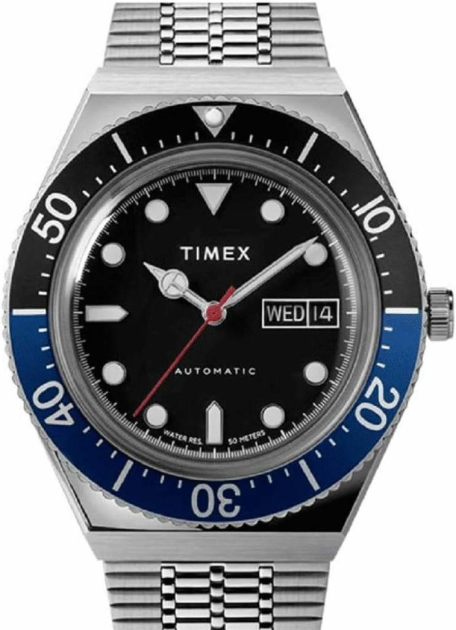 Timex Men's M79 Automatic Stainless Steel Watch 40mm - Classic Retro Design with Self-Winding Movement