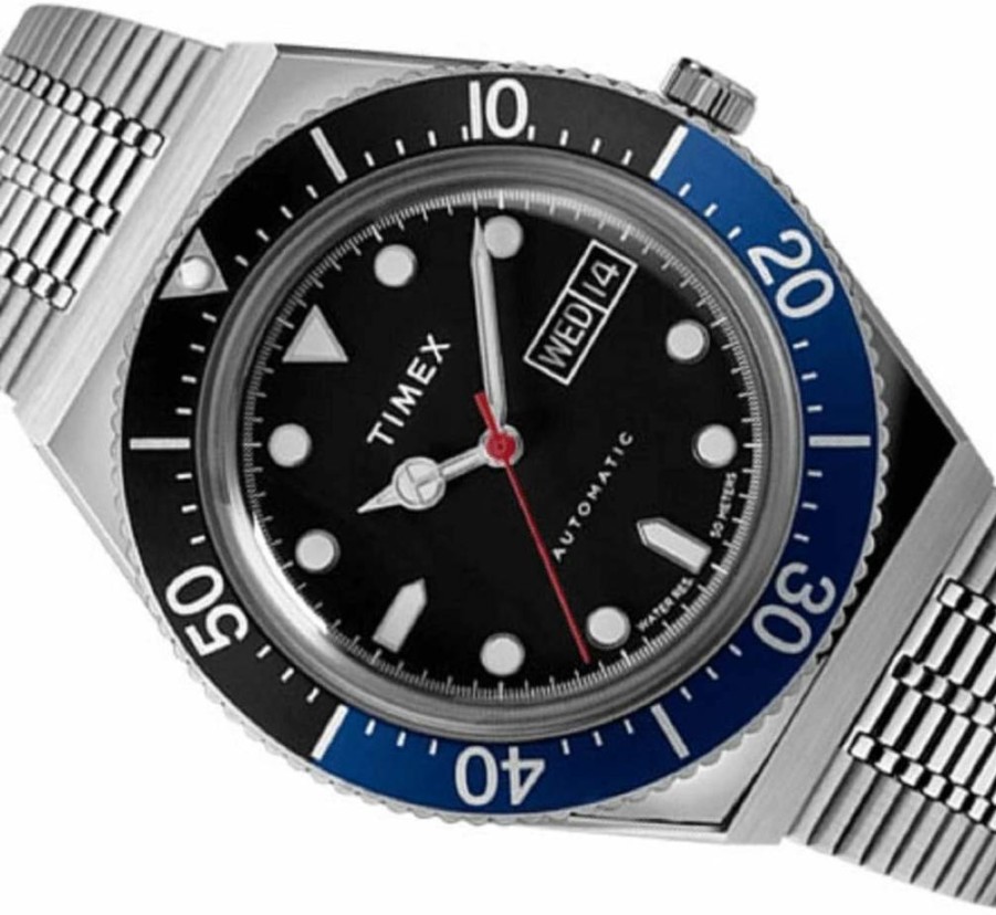 Timex Men's M79 Automatic Stainless Steel Watch 40mm - Classic Retro Design with Self-Winding Movement