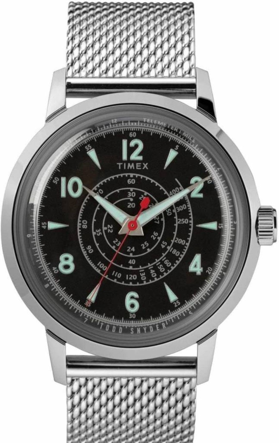 Timex Todd Snyder Beekman 40mm Silver Black Stainless Steel Watch