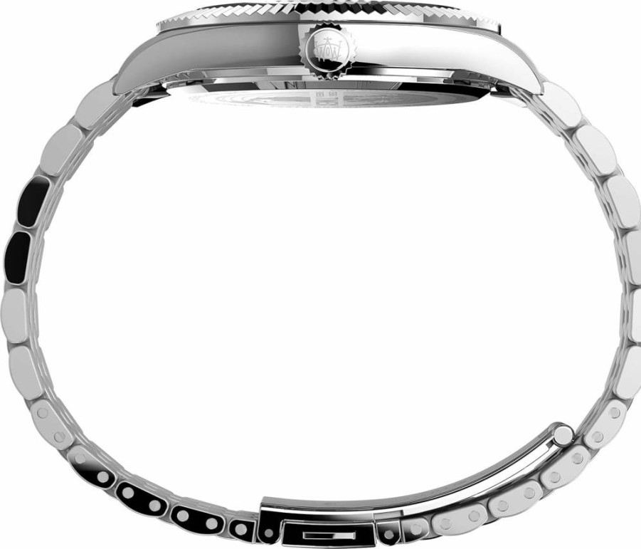 Timex Men's Waterbury 41mm Stainless Steel Watch with Blue Dial and Bracelet