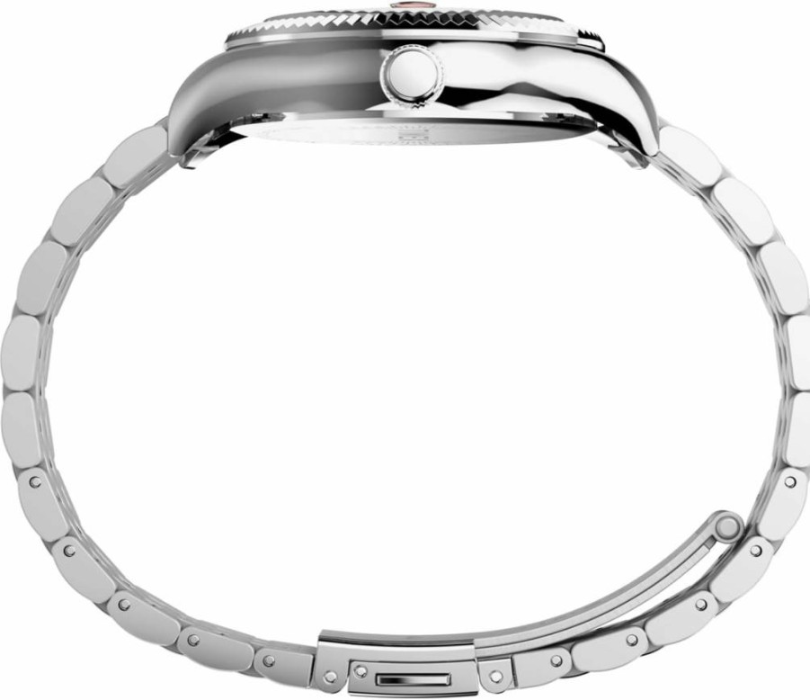 Timex Women's Legacy 34mm Two-Tone Silver Dial Stainless Steel Bracelet Watch