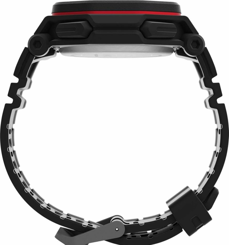 Timex UFC Men's Colossus 45mm Stainless Steel Watch with Silicone Strap