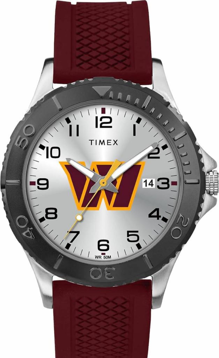 Timex Tribute NFL Washington Commanders Men's Watch 42mm with Crimson Silicone Strap