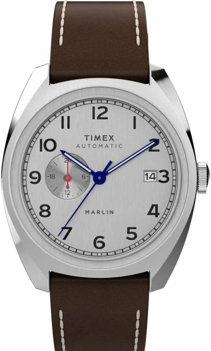 Timex Men's Marlin Automatic Watch 39mm with Sub-Dial - Classic Stainless Steel Timepiece