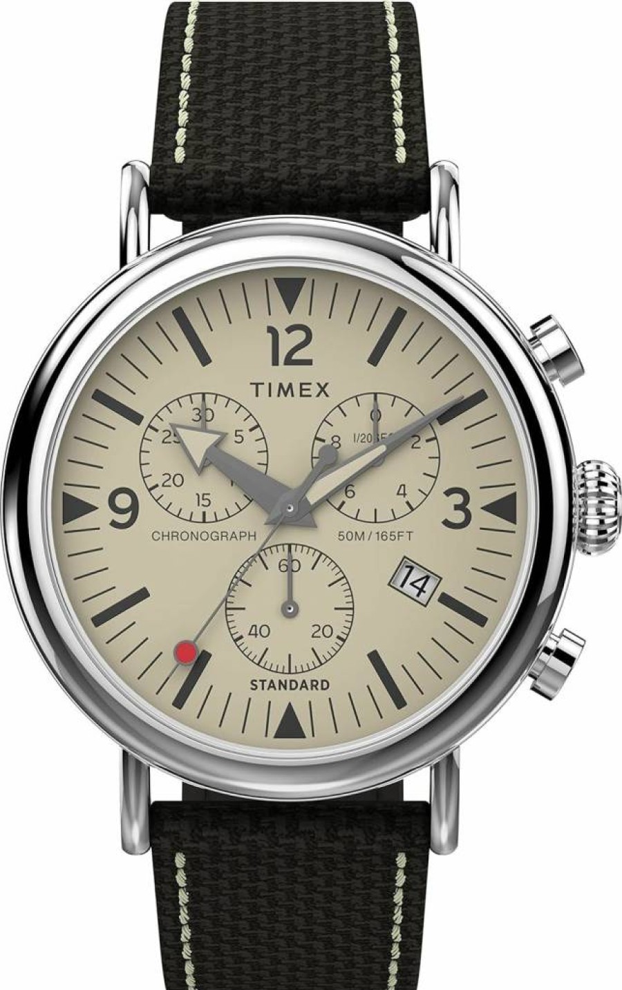 Timex Men's 41mm Chronograph Stainless Steel Watch with Date Function - Water Resistant Casual & Dress Timepiece